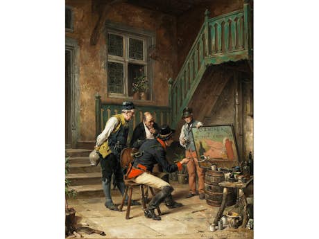 Gerard Portielje, 1856 Antwerpen – 1929 Remisch, Belgischer Genremaler